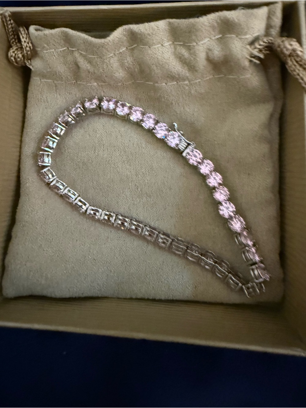 Pink Faux Pink Stones Tennis Bracelet - Women Jewelry